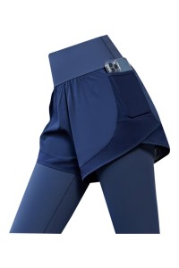 Fitness pants women's high waist fake two-piece running Yoga Pants elastic tight fitting autumn and winter wear quick drying exercise pants  SKSP024 front view